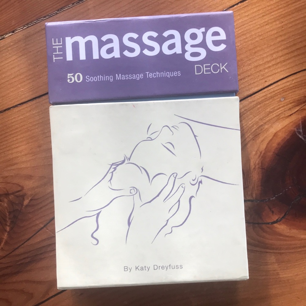 The Massage Deck: 50 soothing massage techniques — cards in box, self care gift